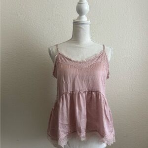 Dress Forum Pink Peplum Camisole Top
